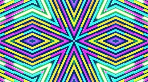 Geometric abstract background. Abstract symmetrical composition, multicolored 3d 스톡 일러스트