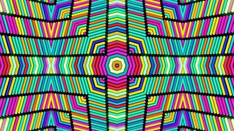 Geometric abstract background. Abstract symmetrical composition, multicolored 3d Ilustración de archivo