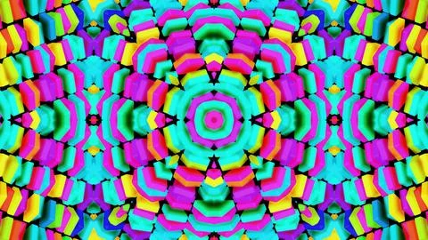 Geometric abstract background. Abstract symmetrical composition, multicolored 3d Ilustración de archivo