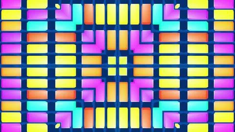 Geometric abstract background. Abstract symmetrical composition, multicolored 3d イラスト素材