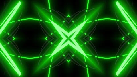 Geometric abstract background. Abstract symmetrical composition, green gray 3d イラスト素材