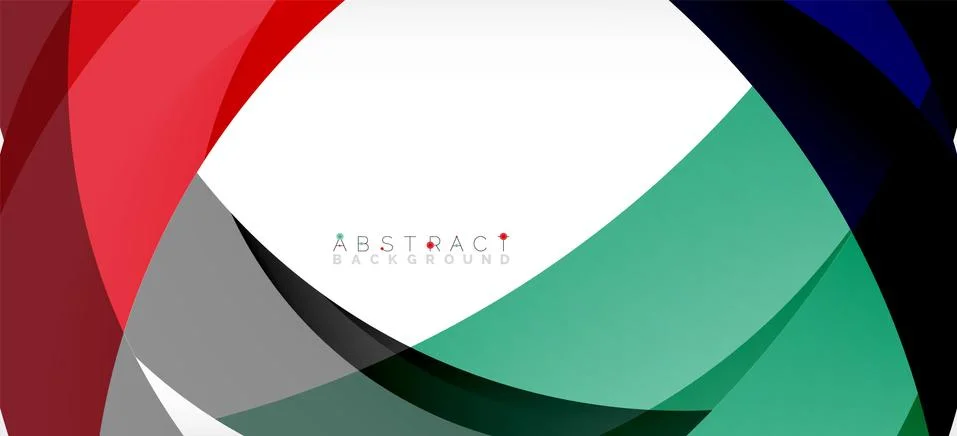 Geometric abstract background. Circle created with overlapping color shapes イラスト素材