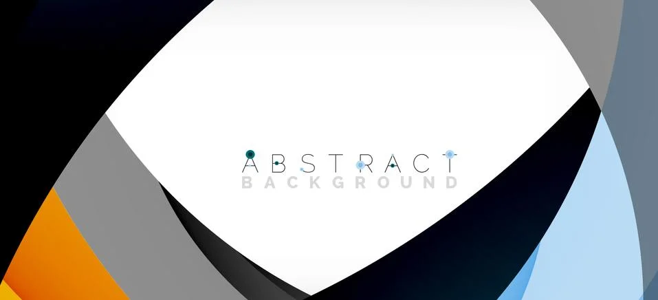 Geometric abstract background. Circle created with overlapping color shapes Stock Illustration