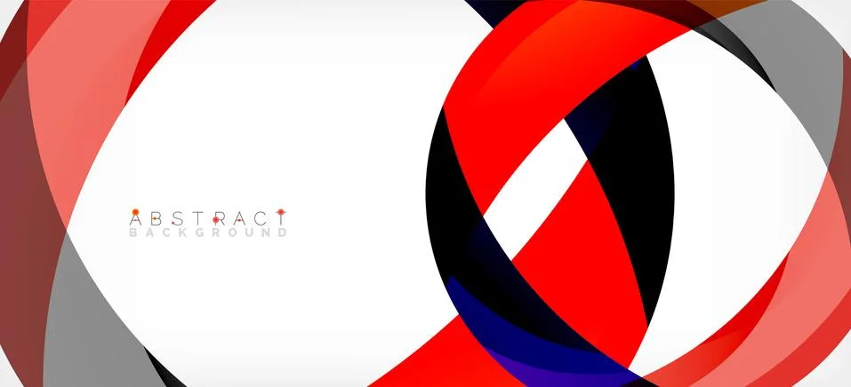 Geometric abstract background. Circle created with overlapping color shapes イラスト素材