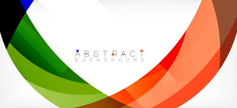 Geometric abstract background. Circle created with overlapping color shapes 스톡 일러스트