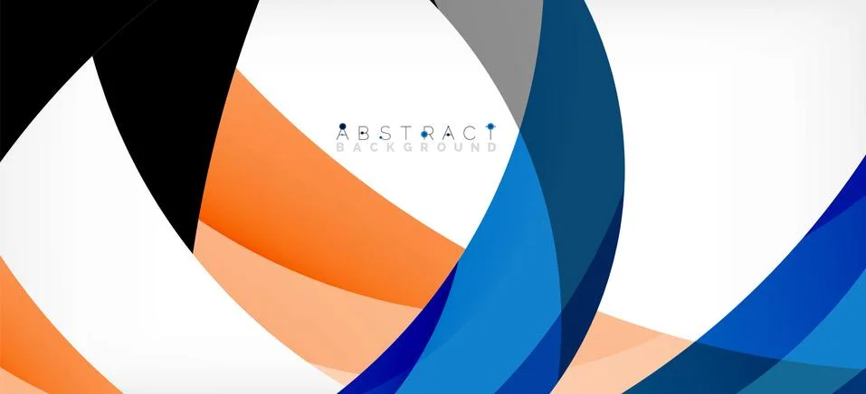 Geometric abstract background. Circle created with overlapping color shapes 스톡 일러스트