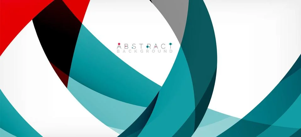 Geometric abstract background. Circle created with overlapping color shapes Illustrazione stock