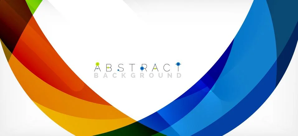 Geometric abstract background. Circle created with overlapping color shapes Illustrazione stock