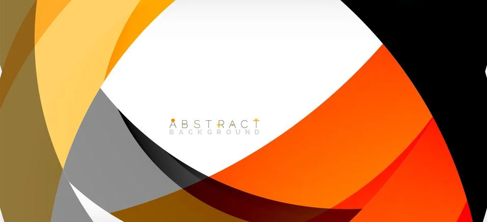 Geometric abstract background. Circle created with overlapping color shapes Stock Illustration