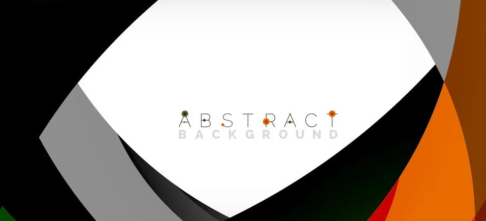Geometric abstract background. Circle created with overlapping color shapes イラスト素材