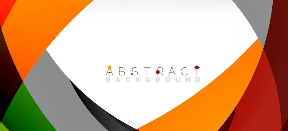 Geometric abstract background. Circle created with overlapping color shapes Illustrazione stock
