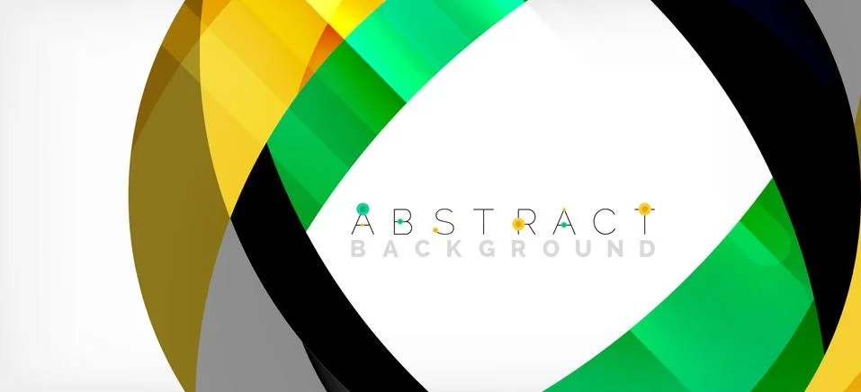 Geometric abstract background. Circle created with overlapping color shapes イラスト素材