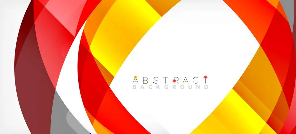 Geometric abstract background. Circle created with overlapping color shapes Illustrazione stock