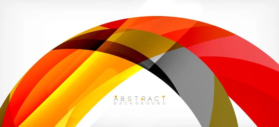 Geometric abstract background. Circle created with overlapping color shapes Stock Illustration