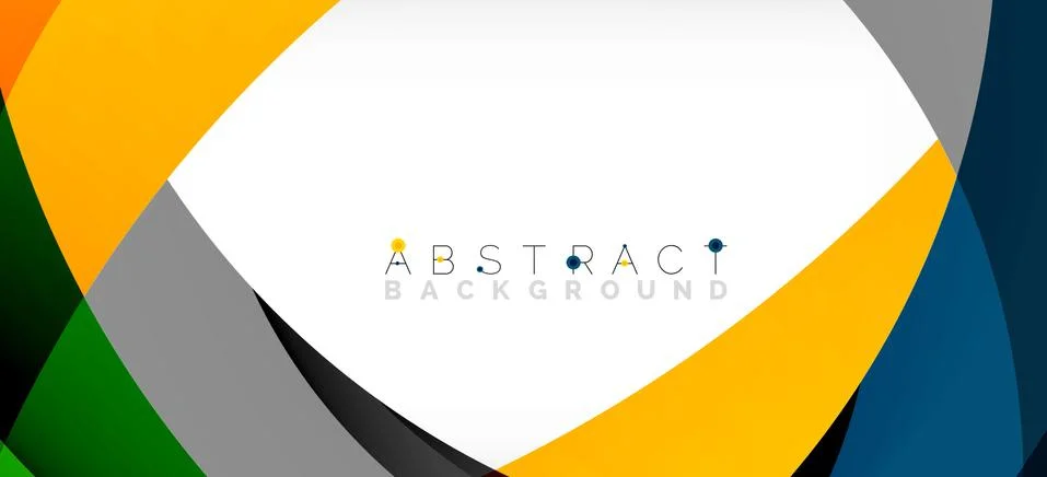 Geometric abstract background. Circle created with overlapping color shapes イラスト素材