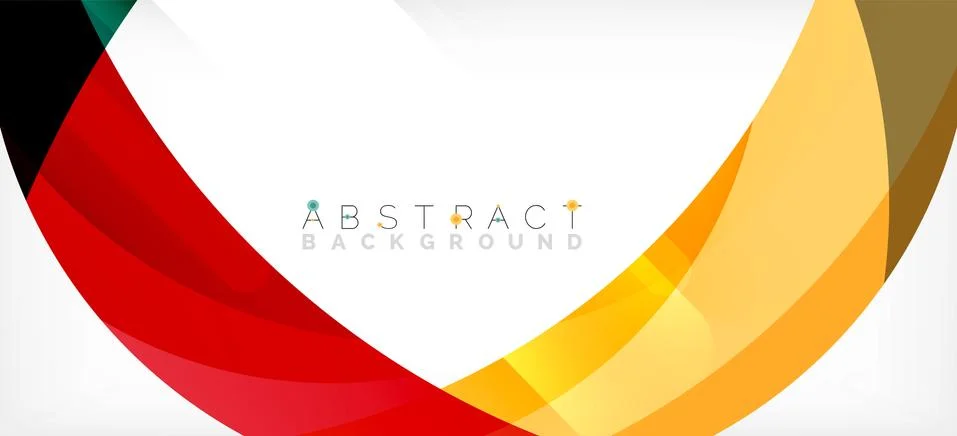 Geometric abstract background. Circle created with overlapping color shapes 스톡 일러스트