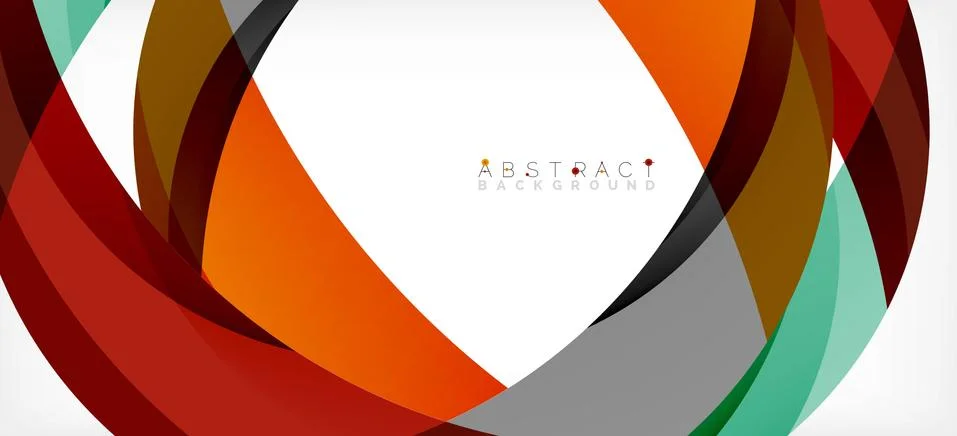 Geometric abstract background. Circle created with overlapping color shapes イラスト素材