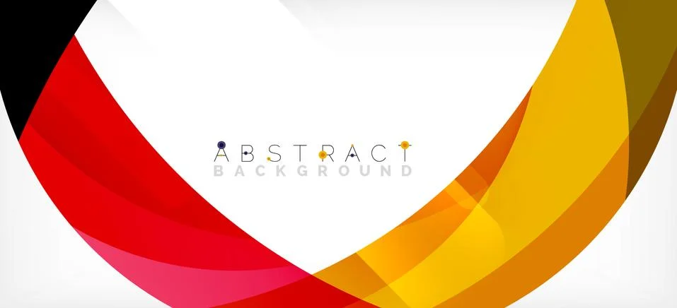 Geometric abstract background. Circle created with overlapping color shapes 스톡 일러스트