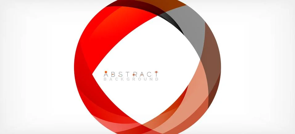 Geometric abstract background. Circle created with overlapping color shapes イラスト素材