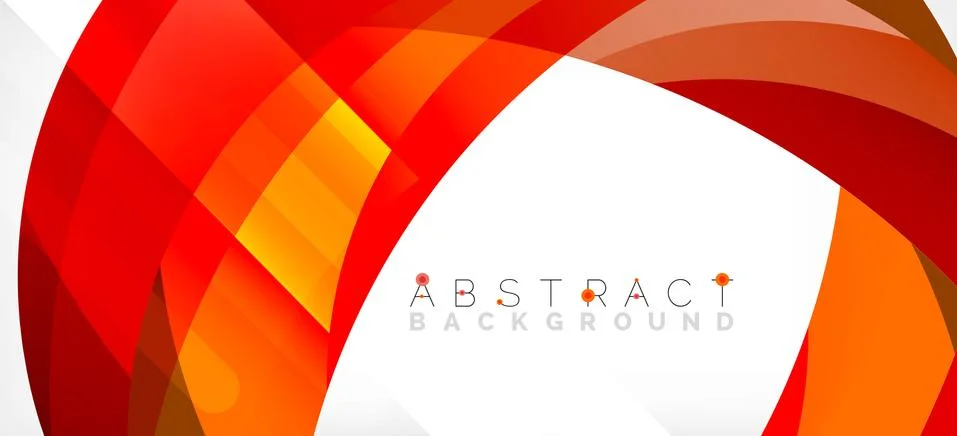 Geometric abstract background. Circle created with overlapping color shapes Illustrazione stock