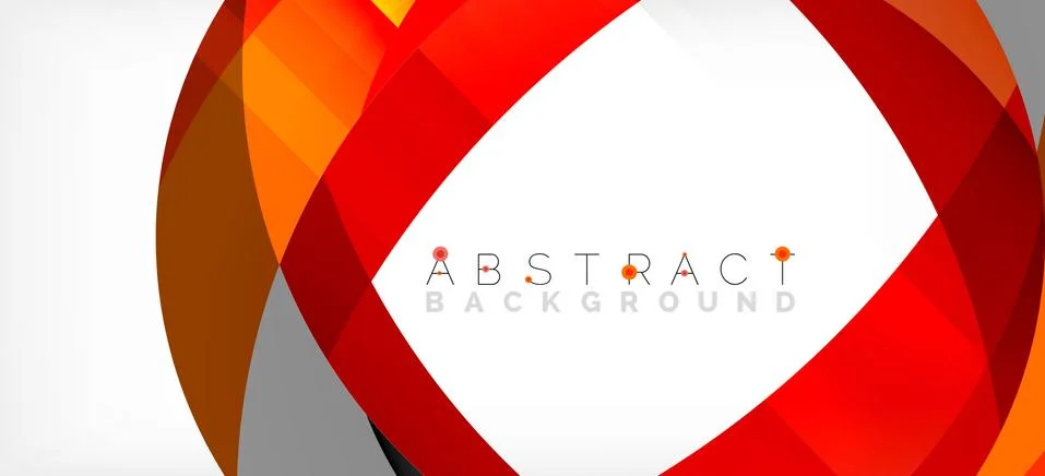 Geometric abstract background. Circle created with overlapping color shapes 스톡 일러스트