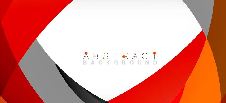 Geometric abstract background. Circle created with overlapping color shapes Illustrazione stock
