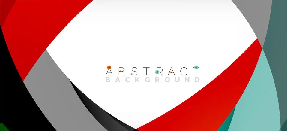 Geometric abstract background. Circle created with overlapping color shapes Illustrazione stock