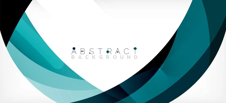 Geometric abstract background. Circle created with overlapping color shapes Illustrazione stock