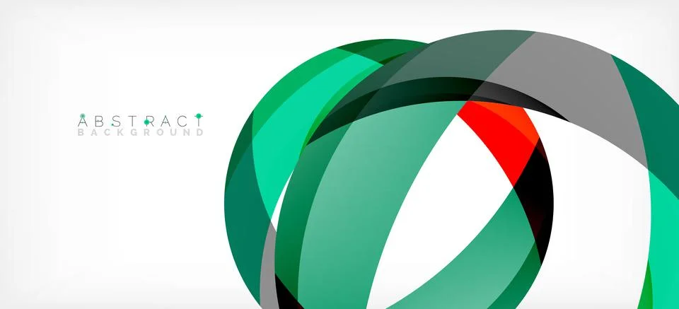 Geometric abstract background. Circle created with overlapping color shapes イラスト素材