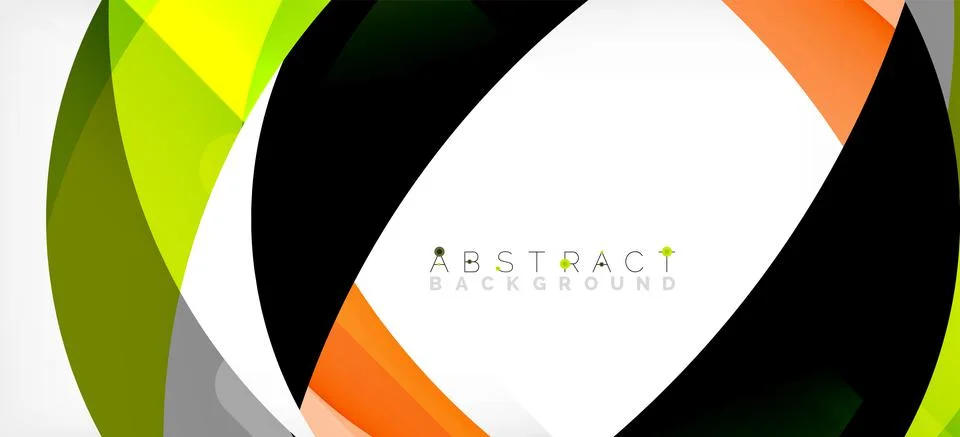 Geometric abstract background. Circle created with overlapping color shapes イラスト素材