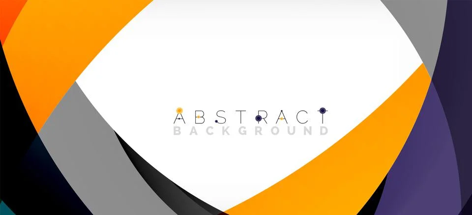 Geometric abstract background. Circle created with overlapping color shapes Illustrazione stock