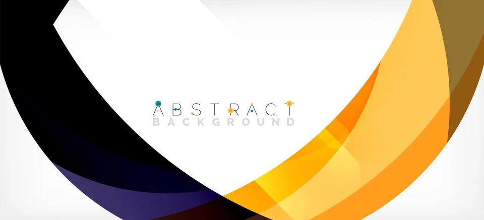 Geometric abstract background. Circle created with overlapping color shapes Illustrazione stock