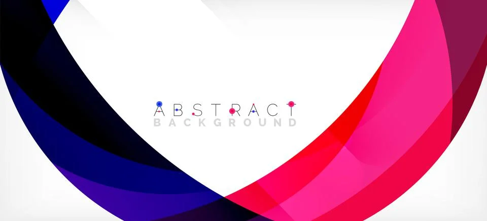 Geometric abstract background. Circle created with overlapping color shapes Illustrazione stock