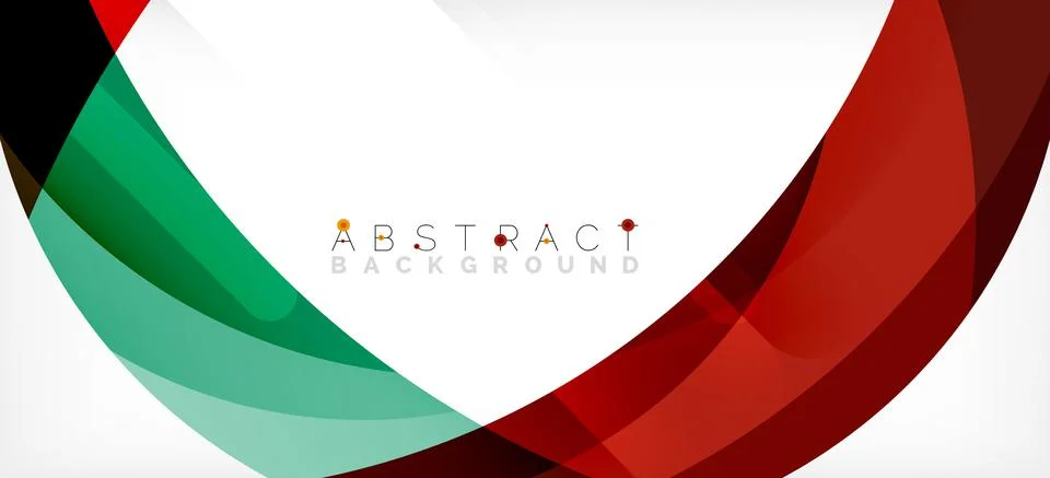 Geometric abstract background. Circle created with overlapping color shapes Illustrazione stock