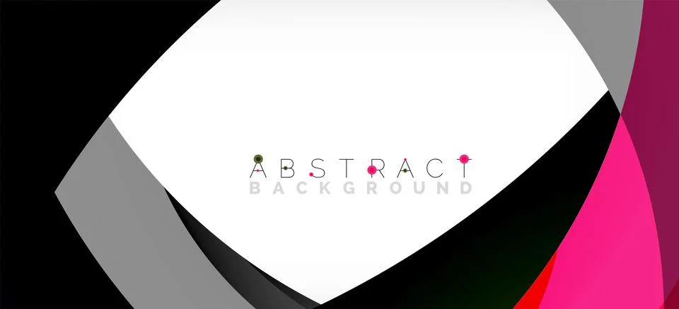 Geometric abstract background. Circle created with overlapping color shapes Illustrazione stock