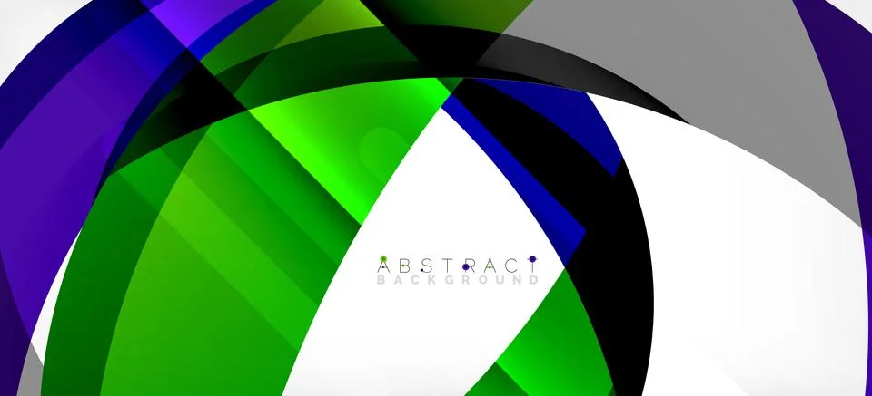 Geometric abstract background. Circle created with overlapping color shapes イラスト素材