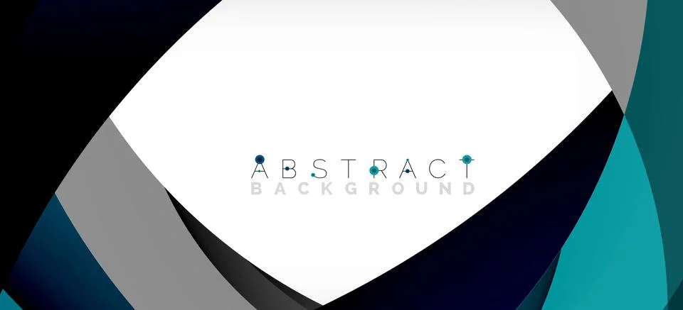 Geometric abstract background. Circle created with overlapping color shapes Stock Illustration
