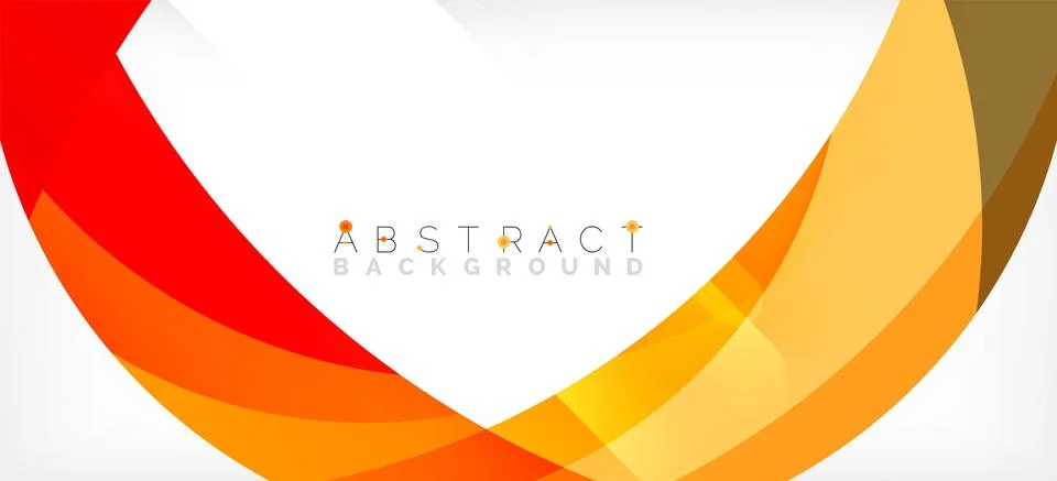 Geometric abstract background. Circle created with overlapping color shapes Illustrazione stock