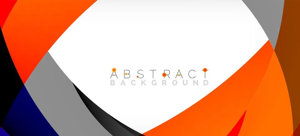 Geometric abstract background. Circle created with overlapping color shapes 스톡 일러스트