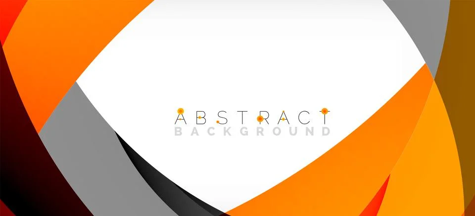 Geometric abstract background. Circle created with overlapping color shapes Illustrazione stock