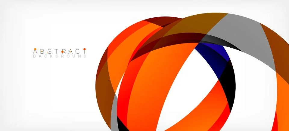 Geometric abstract background. Circle created with overlapping color shapes イラスト素材