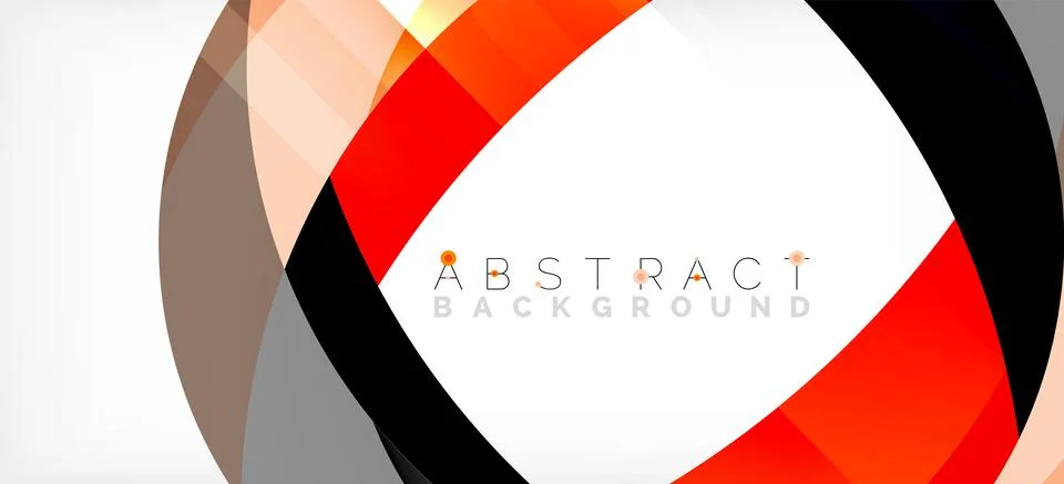 Geometric abstract background. Circle created with overlapping color shapes イラスト素材