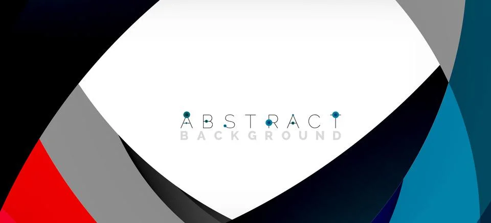 Geometric abstract background. Circle created with overlapping color shapes 스톡 일러스트