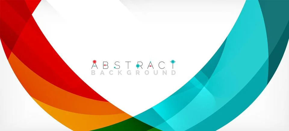 Geometric abstract background. Circle created with overlapping color shapes Illustrazione stock