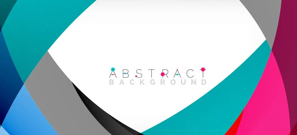 Geometric abstract background. Circle created with overlapping color shapes イラスト素材