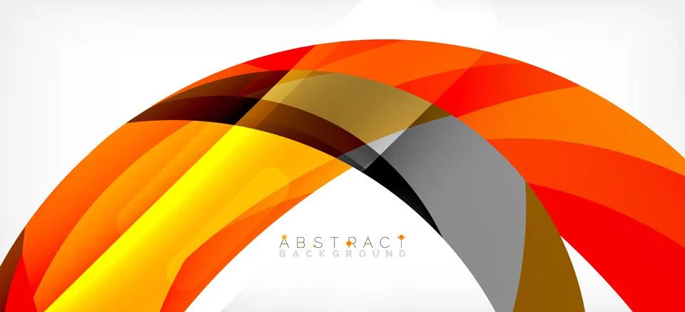 Geometric abstract background. Circle created with overlapping color shapes Stock Illustration