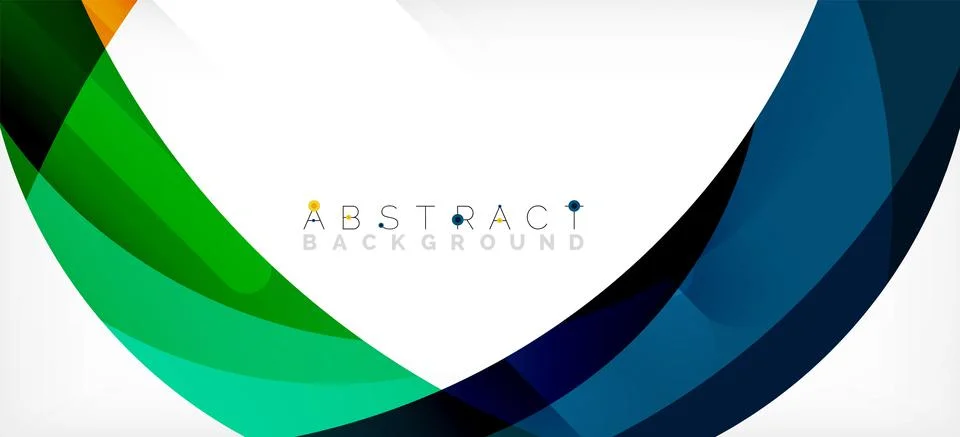 Geometric abstract background. Circle created with overlapping color shapes Illustrazione stock