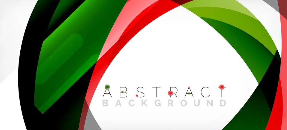 Geometric abstract background. Circle created with overlapping color shapes イラスト素材