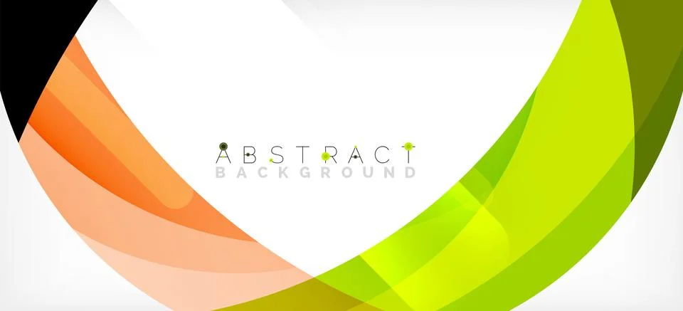 Geometric abstract background. Circle created with overlapping color shapes Illustrazione stock