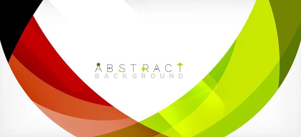 Geometric abstract background. Circle created with overlapping color shapes Illustrazione stock